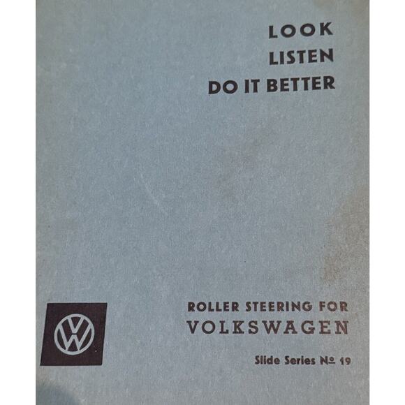 Volkswagen VW Roller Steering Slide Series Number 19 Booklet Look Listen Do it - Picture 5 of 5